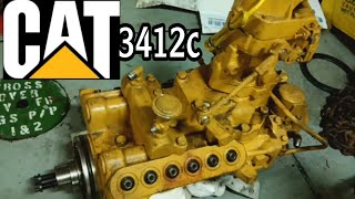 CAT3412c marine engine how to adjust fuel injection pump timing with engine [upl. by Nylrebmik]