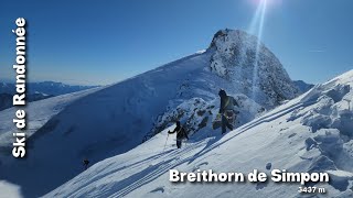 Ski de randonnée  Breithorn de Simplon  3437 m [upl. by Riatsila]