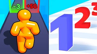 Tall Man Run vs Number Run  All Levels Gameplay ios Android 1 [upl. by Ailati]