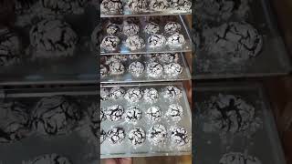 Baking Chocolate Crinkles 🤤 Hope you like it 😍😍 food cookies baking [upl. by Hung56]