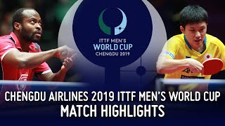 Quadri Aruna vs Tomokazu Harimoto  2019 ITTF Mens World Cup Highlights R16 [upl. by Truelove63]