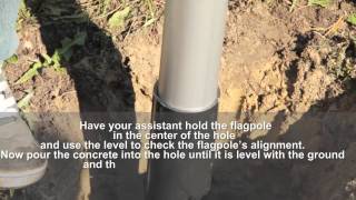 telescoping flagpole installation [upl. by Arica]