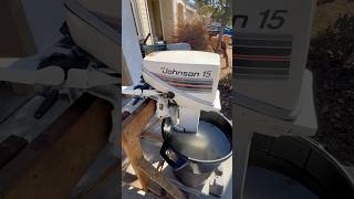 1982 Johnson 15hp outboard motor running good after carb clean 2strokejohnsonevinrudeboat [upl. by Strander924]