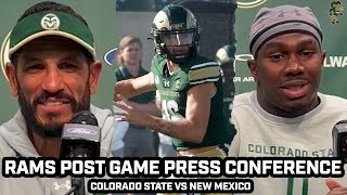 Jay Norvell amp CSU Players After Beating New Mexico in 3rd Straight Win [upl. by Liakim881]