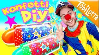 Konfetti DIY Ideen selber machen  Konfettikanone basteln Karneval DIY Basteln mit kindern 208 [upl. by Noillimaxam]