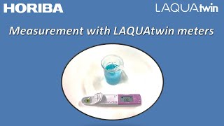 Measurement with LAQUAtwin meters [upl. by Akirea]