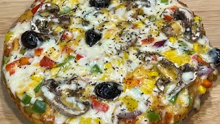 Pizza Recipe in Tamil  Home Made Veg Pizza  Pizza Recipe without Oven  Home made Pizza Dough [upl. by Haceber701]