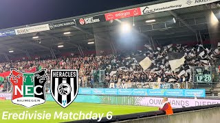 NEC Nijmegen vs Heracles Almelo  great away support and win for Almelo [upl. by Mareld]