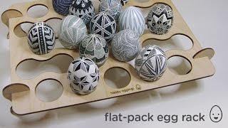 DIY Egg Art  Flat Pack Egg Rack from Jennifer Kwong Drying Egg Stand [upl. by Gibbeon]