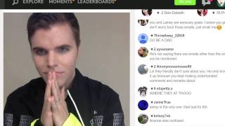 Onision YouNow Livestream 42617 Making fun of BillieDawnWebb [upl. by Soraya920]