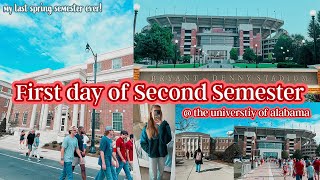 FIRST DAY OF SECOND SEMESTER VLOG last semester of junior year at the university of alabama [upl. by Wills]