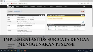 IMPLEMENTASI IDS SURICATA DENGAN MENGGUNAKAN PFSENSE [upl. by Sabsay]