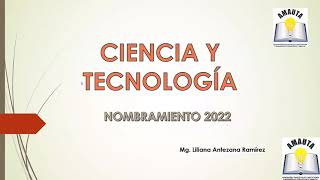 ASCENSO DE ESCALA Y NOMBRAMIENTO DOCENTE CIENCIA Y TECNOLOGÍA [upl. by Pandolfi]