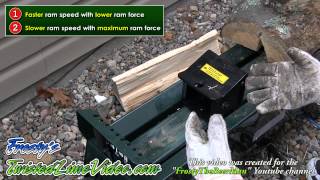 Yardworks Log splitter 2 speed demo [upl. by Rehteh]