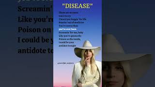 DISEASE  Lady Gaga songlyricsytshortslyricsladygagadisease [upl. by Adilen]