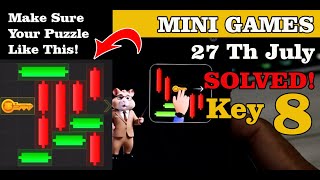 Mini Games Puzzle 27 July Solved  Daily Reward Hamster Kombat Mini Games [upl. by Robert]