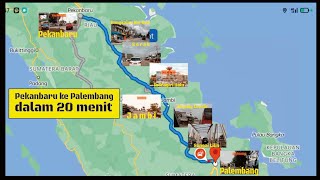 Pekanbaru  Palembang  in 20 minutes  perjalanan lintassumatera [upl. by Zia]