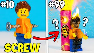 100 Ways To DESTROY a LEGO Minifigure [upl. by Nuahsar]