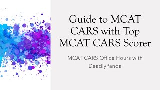 Ace the MCAT CARS Section with Top MCAT CARS Scorer [upl. by Campney]