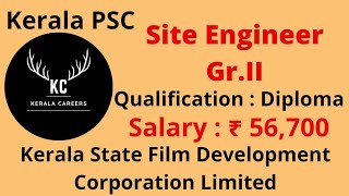 Site Engineer GrII for KSFDC in Kerala PSC KERALACAREERS psc engineerjobs civiljobs job [upl. by Nidia]