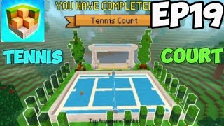 🌳🎾 Tennis COURT 😱 in BLOCK CRAFT 3D 🌍 long video [upl. by Orrocos]