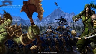 UEBS Epic Massive Battle  Minas Tirith elves vs orcs amp ogres  ultimate epic battle sim gameplay [upl. by Lonee]