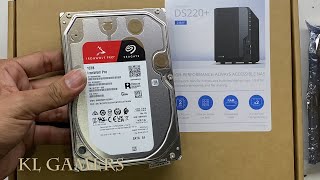 Synology DiskStation DS220 NAS Storage Seagate IronWolf Pro 10TB Unbox Setup [upl. by Resay]