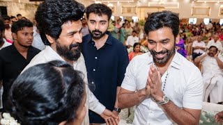 Dhanush  SivaKarthikeyan  Anirudh  Celebrities At Aakash Baskaran Wedding  KK Intotainment [upl. by Aubree]