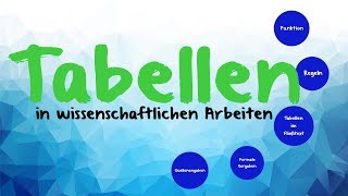 Tabellen in wissenschaftlichen Arbeiten zitieren [upl. by Leesa]