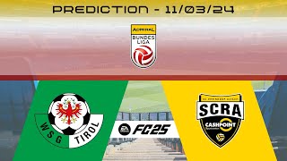 WSG Tirol vs SC Rheindorf Altach  Prediction  202425 Admiral Bundesliga  EA FC 25 [upl. by Ttenna214]