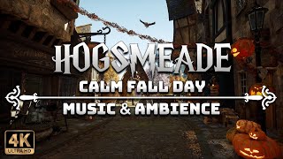 A Cozy Fall Day in Hogsmeade  4K Harry Potter Music amp Ambience [upl. by Niwrud]