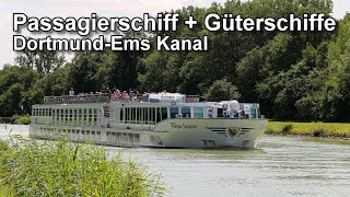 Passagierschiff  Güterschiffe  DortmundEms Kanal  Binnenschifffahrt [upl. by Landsman767]