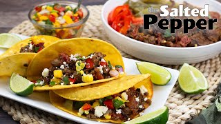 Easy Carne Picada Tacos  Pressure Cooker Recipe [upl. by Ainaznat]