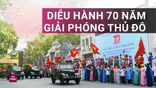 🔴 Hàng nghìn người tham gia diễu hành tái hiện thời khắc thủ đô rợp cờ hoa đón đoàn quân giải phóng [upl. by Emmi]