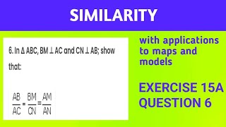 Icse board  Similarity Class 10th Ex 15A Ques 6 MessWithMaths [upl. by Adama]