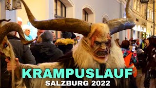 Krampuslauf in Salzburg 2022  Größter Krampuslauf [upl. by Demahom]