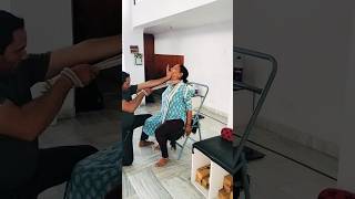 Neck Traction For Cervical Spondylitis। peacefulyogajaipur ytstudio reels ytviral ytshort [upl. by Esinal778]