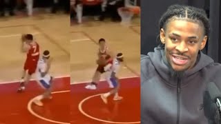 Ja Morant trolls Yuki Kawamura for trying to 360 layup in his G League debut [upl. by Asilegna470]