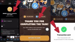 Easy Steps To Connect Your OKX Wallet On MemeFi Mini App [upl. by Massingill]