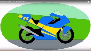 ZeichentrickMalbuch  die Motorräder Teil 2 [upl. by Forkey595]