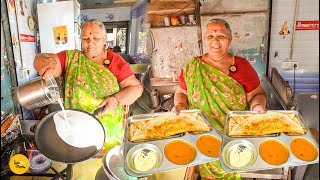 Ahmedabad Hardworking Masi Ka Dhoni Ke Bat Wala Tawa Masala Dosa Rs 70 Only l Gujarat Food Tour [upl. by Zetnahs]