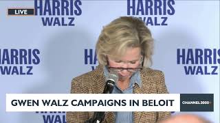 LIVE Gwen Walz campaigns in Beloit [upl. by Vallery]