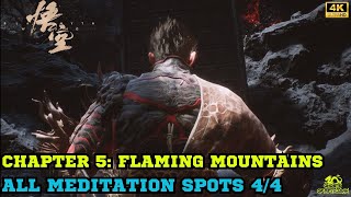 All Meditation Spots Locations Guide Chapter 5  Flaming Mountains [upl. by Ynnohj460]