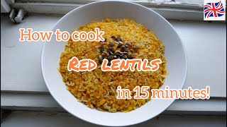 How to cook RED LENTILS in 15 minutes👩‍🍳🌱The Vegan Ballerina [upl. by Evvie431]