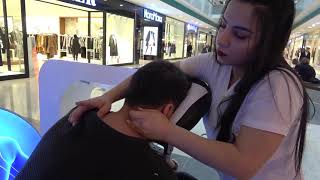 ASMR Female Chair Massage  Back Massage  Neck Massage  Body Massage l [upl. by Madoc]