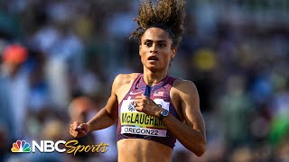 Sydney McLaughlin posts top10 time EVER while easing into 400 hurdles final  NBC Sports [upl. by Chick]