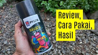 Review Cat Semprot PYLOX Basics Warna Metallic Silver by Nippon Paint [upl. by Edveh]