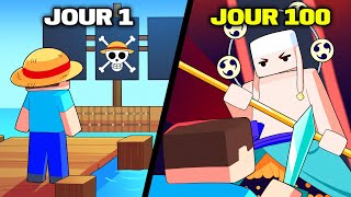 Jai survécu 100 JOURS sur One Piece Minecraft laventure complète [upl. by Oniuqa]