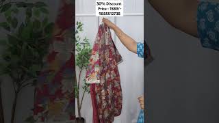 Modal Fabric Kurti Pant Dupatta modalsilk vneck maroon floral officewear kurtipant kurtiset [upl. by Mathi]