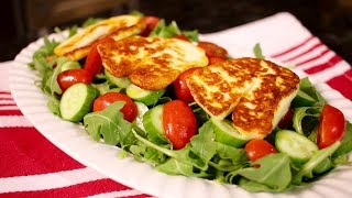 How to make Grilled Halloumi Salad Assyrian Food [upl. by Assile956]